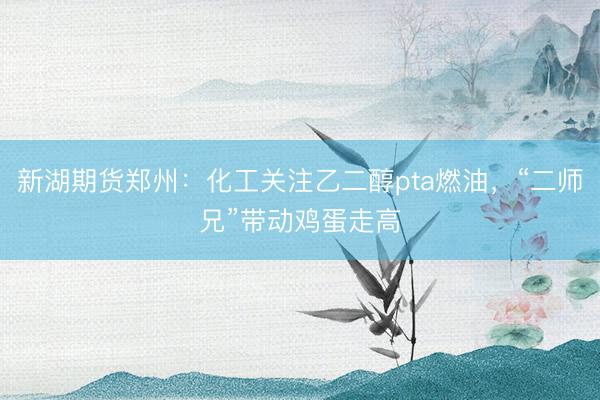 新湖期货郑州：化工关注乙二醇pta燃油，“二师兄”带动鸡蛋走高