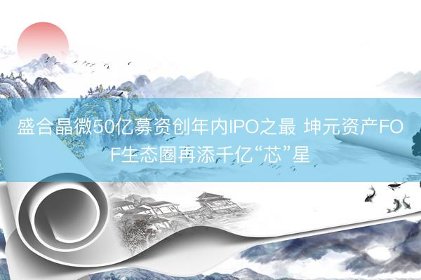 盛合晶微50亿募资创年内IPO之最 坤元资产FOF生态圈再添千亿“芯”星