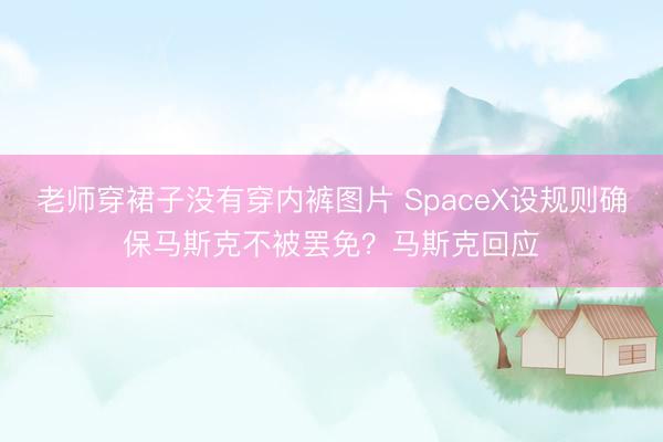 老师穿裙子没有穿内裤图片 SpaceX设规则确保马斯克不被罢免？马斯克回应