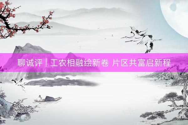 聊诚评 | 工农相融绘新卷 片区共富启新程