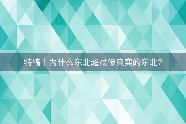 特稿｜为什么东北超最像真实的东北？