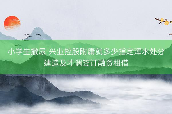 小学生撒尿 兴业控股附庸就多少指定浑水处分建造及才调签订融资租借