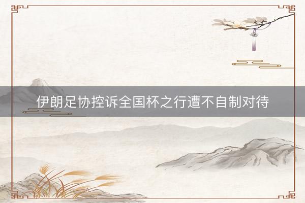 伊朗足协控诉全国杯之行遭不自制对待
